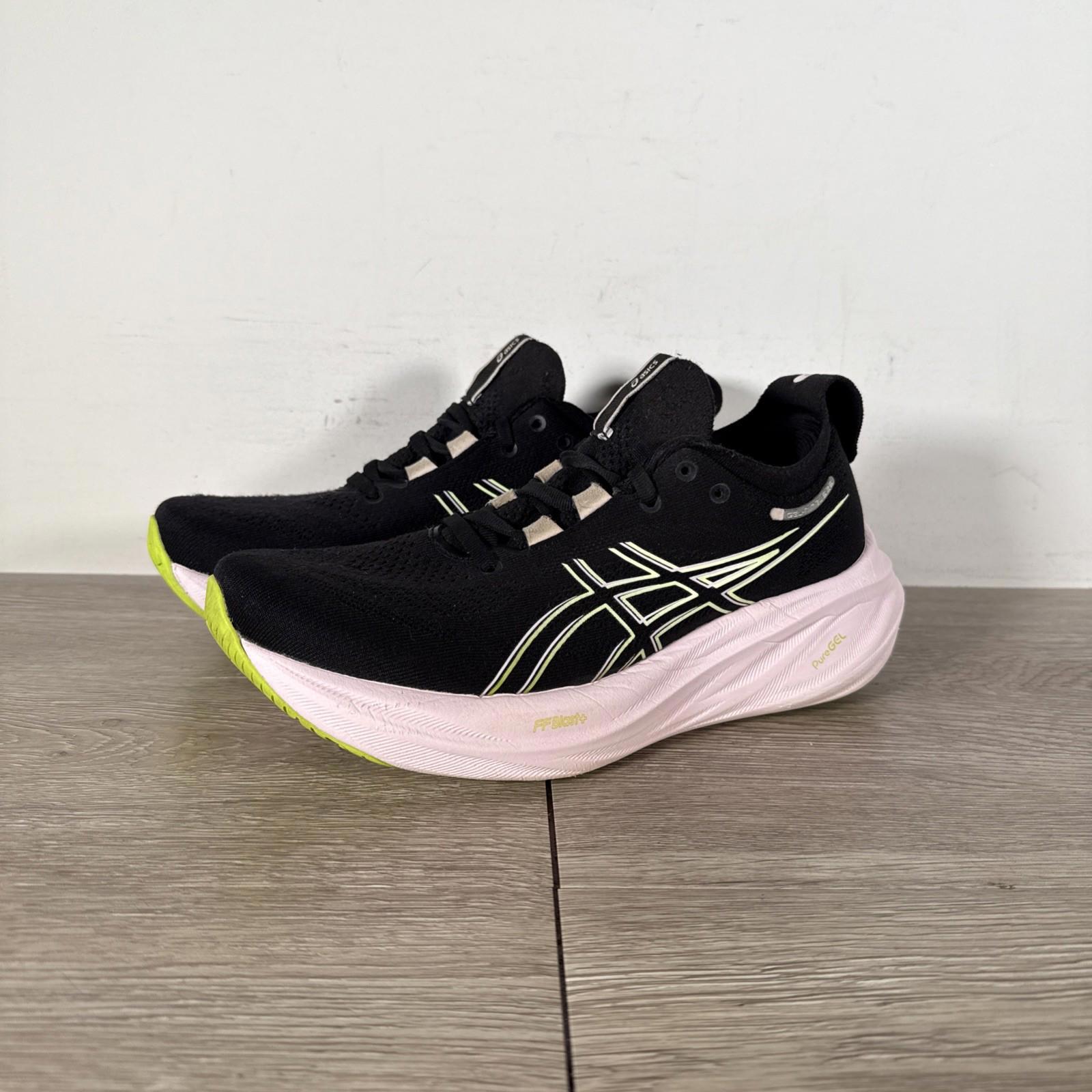 Asics Gel-Nimbus 26 Women’s Size 9 Black Pink Green Running Shoe Sneaker